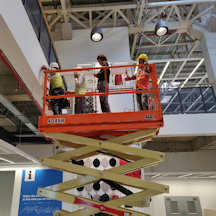 Installation team at work